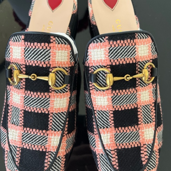 NEW GUCCI JORDAAN FANCY TWEED LOAFERS - Picture 5 of 5